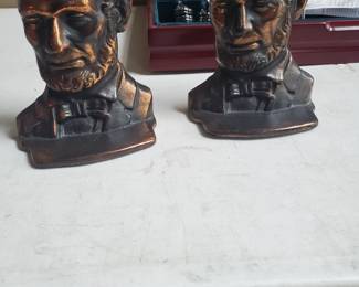 Lincoln bookends approx 8" tall