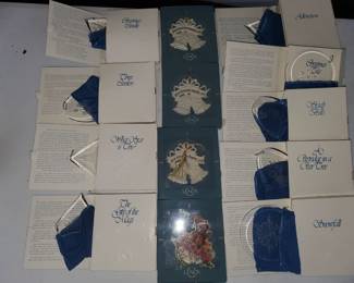 (4) Lenox ornaments and (9) glass ornaments