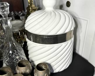 1970's Italian Tommaso Barbi Porcelain Ice Bucket