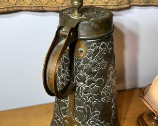 Antique Bohemian Copper Pitcher