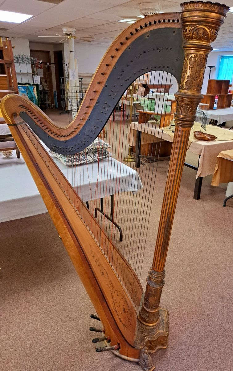 1/2 OFF SATURDAY ALL.REMAINING ITEMS!!
Large 2 Day Estate/Living Estate Sale March 15th and 16th. Vintage Lyon & Healy harp,  Model 2014