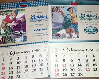 More vintage St. Joseph vintage calendars. "Conser's"
