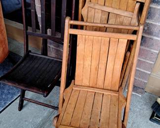 Primitive auditorium wood folding seats