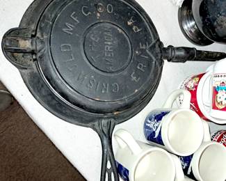 "Griswold Mfg. Co. The American 8 & 9" waffle cast iron