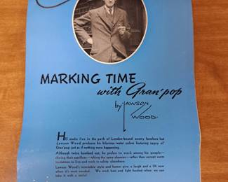 Much, much vintage ephemera!! Advertising, calendars, newspapers and postcards. "Marking the Time with Gran'pop" by Lawson Wood calendar w/ St. Joseph advertising. 