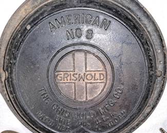 Griswold American #8 cast iron low base waffle maker
