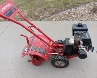 Much tools and outdoor items. Troy-Bilt "Tuffy" like new!! 3.5 Tecumseh engine tiller