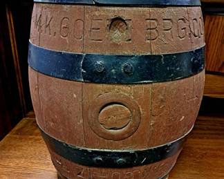 Original Goetz Brewing Co. wood keg w/ metal straps