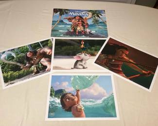 MSS221 Four Disney Moana Exclusive Commemorative Lithographs 