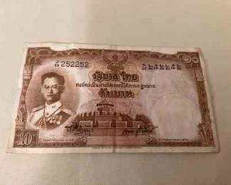 MSS125 Rare Thailand 10 Baht Currency 