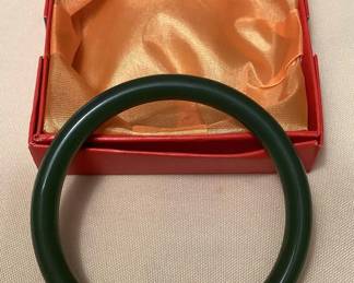 MSS001 Dark Green Jade Bangle Bracelet New