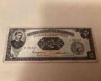 MSS122 Central Bank Of The Philippines 2 Pesos Currency