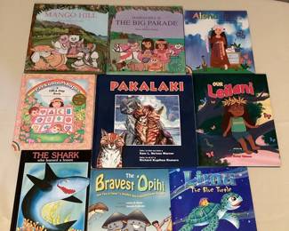 MSS055 Nine Hardcover Hawaiian Children's Books 