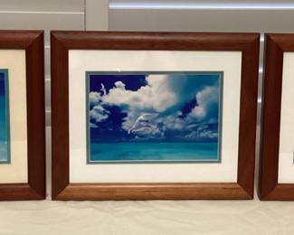 MSS170 Three Koa Framed Seascape Art Photos