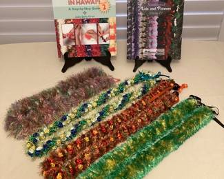 MSS059 Two Lei Making Guide Books & Four Handcrafted Leis