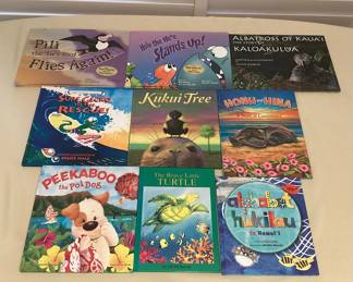 MSS150 Nine Children's Hawaiian Hardcover Books 