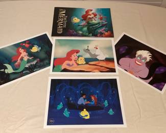 MSS219 Four Disney The Little Mermaid Commemorative Lithographs