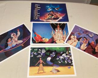 MSS220 Four Disney Aladdin Exclusive Commemorative Lithographs 
