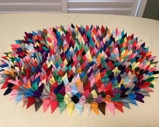 MSS143 Colorful Handmade Vintage Polyester Fabric Floor Mat New