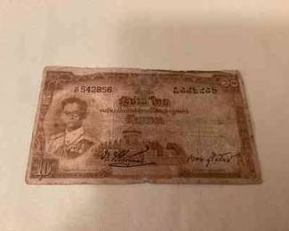 MSS126 Rare Thailand 10 Baht Currency 
