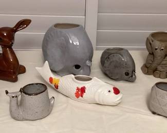 MSS217 Vintage Animal Ceramic Planters