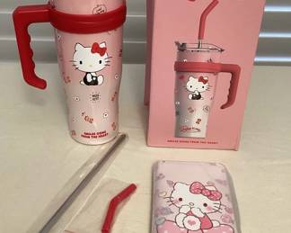 MSS183 Hello Kitty Travel Mug & Wallet New