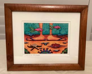 MSS163 Koa Framed Holly Kitaura Ocean Picture