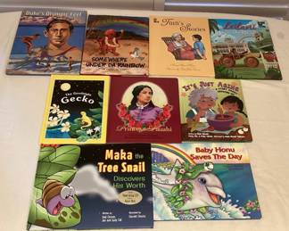 MSS184 Nine Hardcover Hawaiian Children's Books 