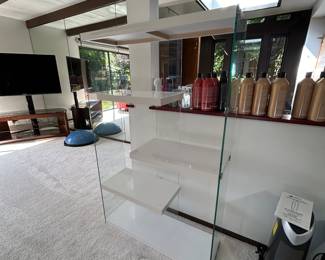 4-tier modern white bookshelf