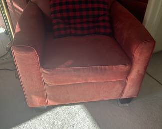 Red accent chair
