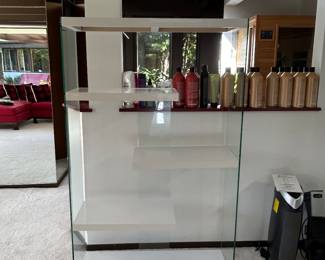 4-tier white modern bookshelf