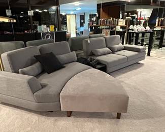 Lazzoni Gray Upholstered Sofa- custom made