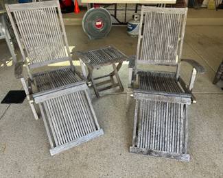Thos Baker teak chairs and table