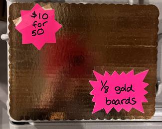 1/8 gold cake boards