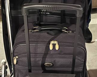 3-piece luggage with pull handles on wheels