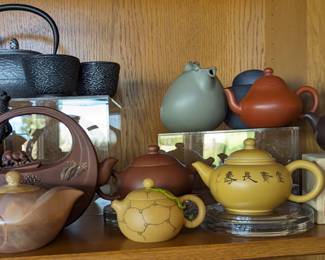 Collection of Asian tea pots