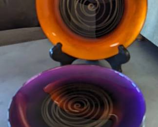 Art glass plates