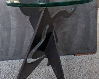 Pucci de Rossi side table. Also coffee and bar signed