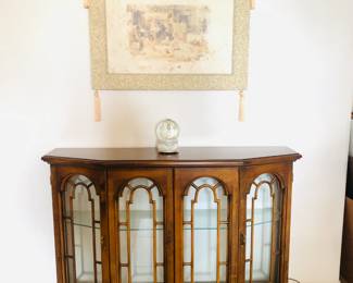 Vintage Lighted Decorative Cabinet