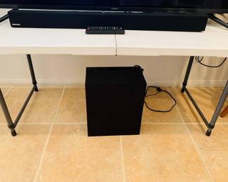 Close-Up Samsung Sound Bar w/ Subwoofer
