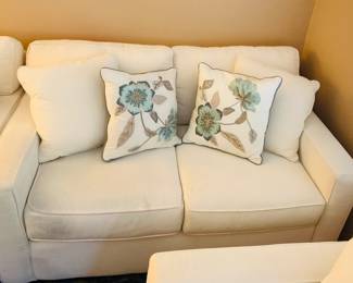 1 of 2 Cream Colored Love Seats