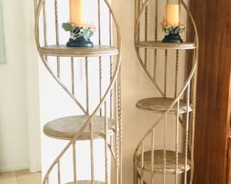 (2) Spiral Decor Shelves