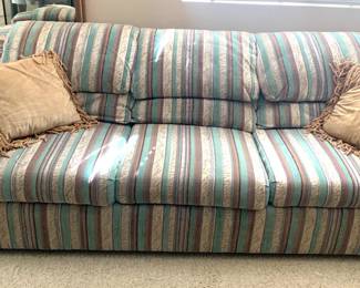 Striped Queen Sleeper Sofa