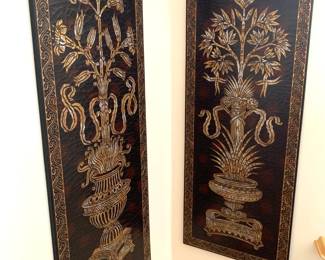 (2) Large Carved Wall Panels