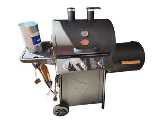 Char-Griller 3-Burner Gas & Charcoal/Hickory Smoker