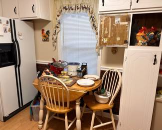 Kitchen items, small dining table set