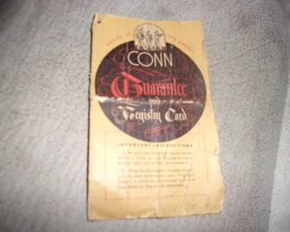 CONN Manufacturer Book Inside