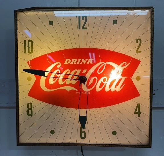 1950s PAM Coca Cola Lighted Clock