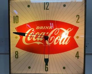 1950s PAM Coca Cola Lighted Clock