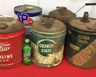Antique Metal Gas Oil Cans